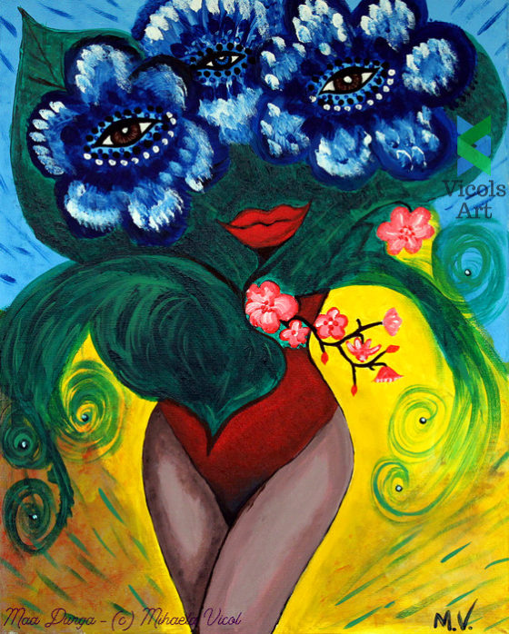 Maa Durga - Mihaela Vicol - Acrylic Paint