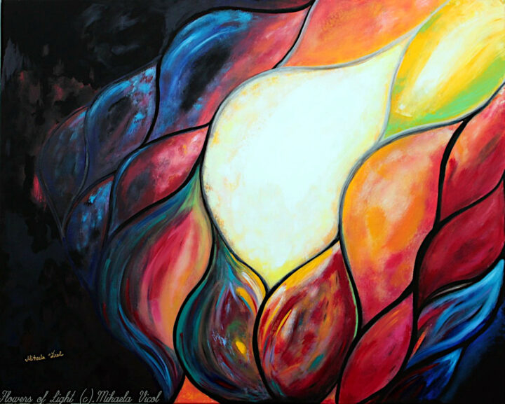 Flowers of Light Abstract Acrylic Paint by Mihaela Vicol 720x577 jpg