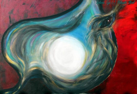 Sphinx Eye-Abstract Acrylic Paint by Mihaela Vicol