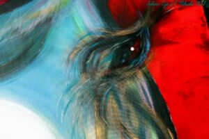 Sphinx Eye CloseUp-Abstract Acrylic Paint by Mihaela Vicol